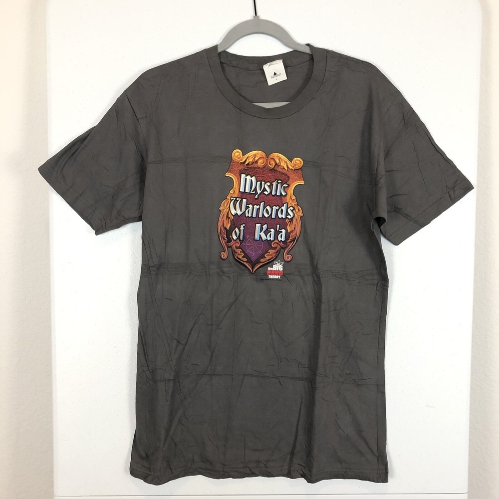 The Big Bang Theory Mystic Warlords of Ka'a T-Shirt Men's L Brown Short Sleeve